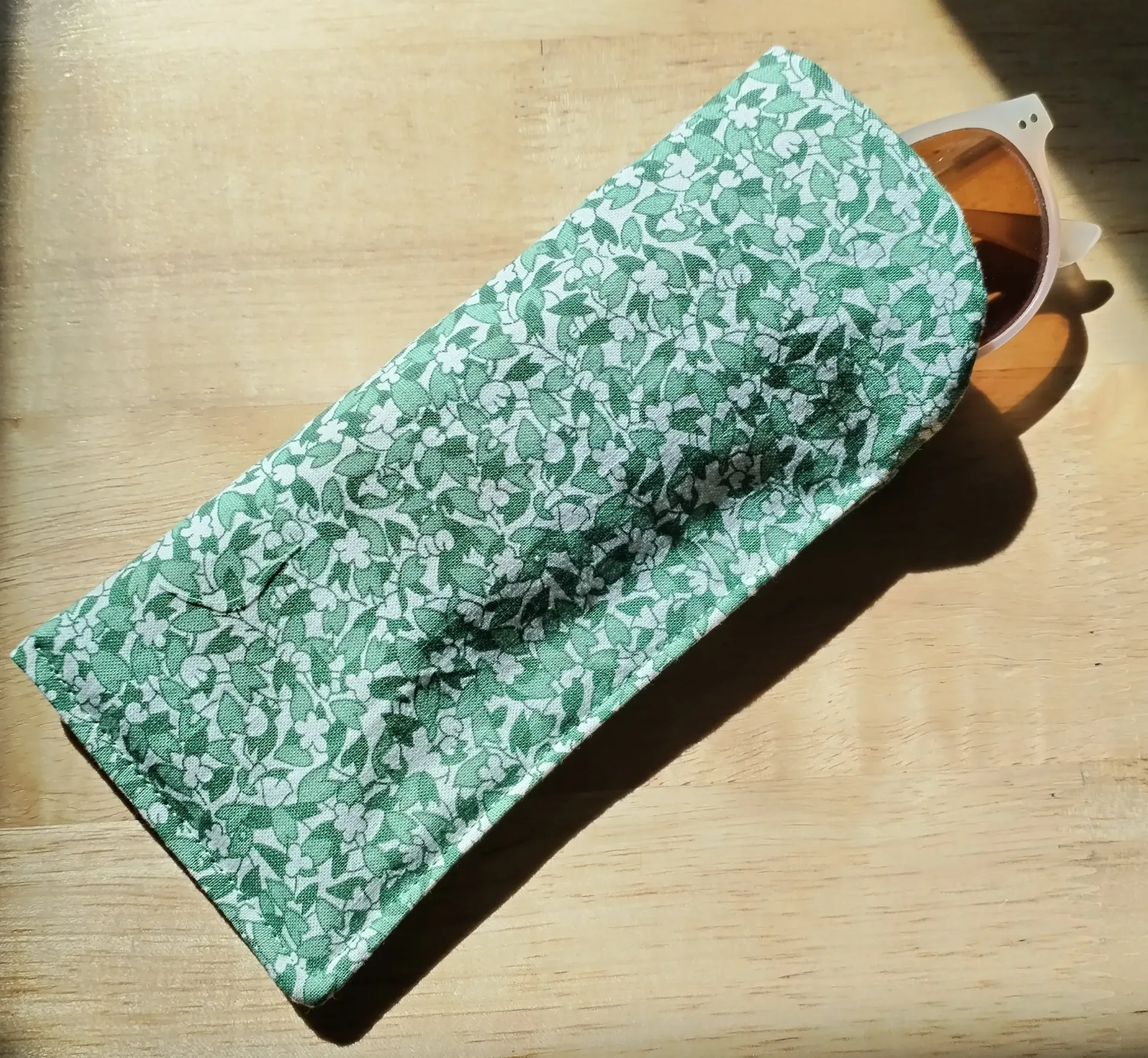 Etui à lunettes vert
