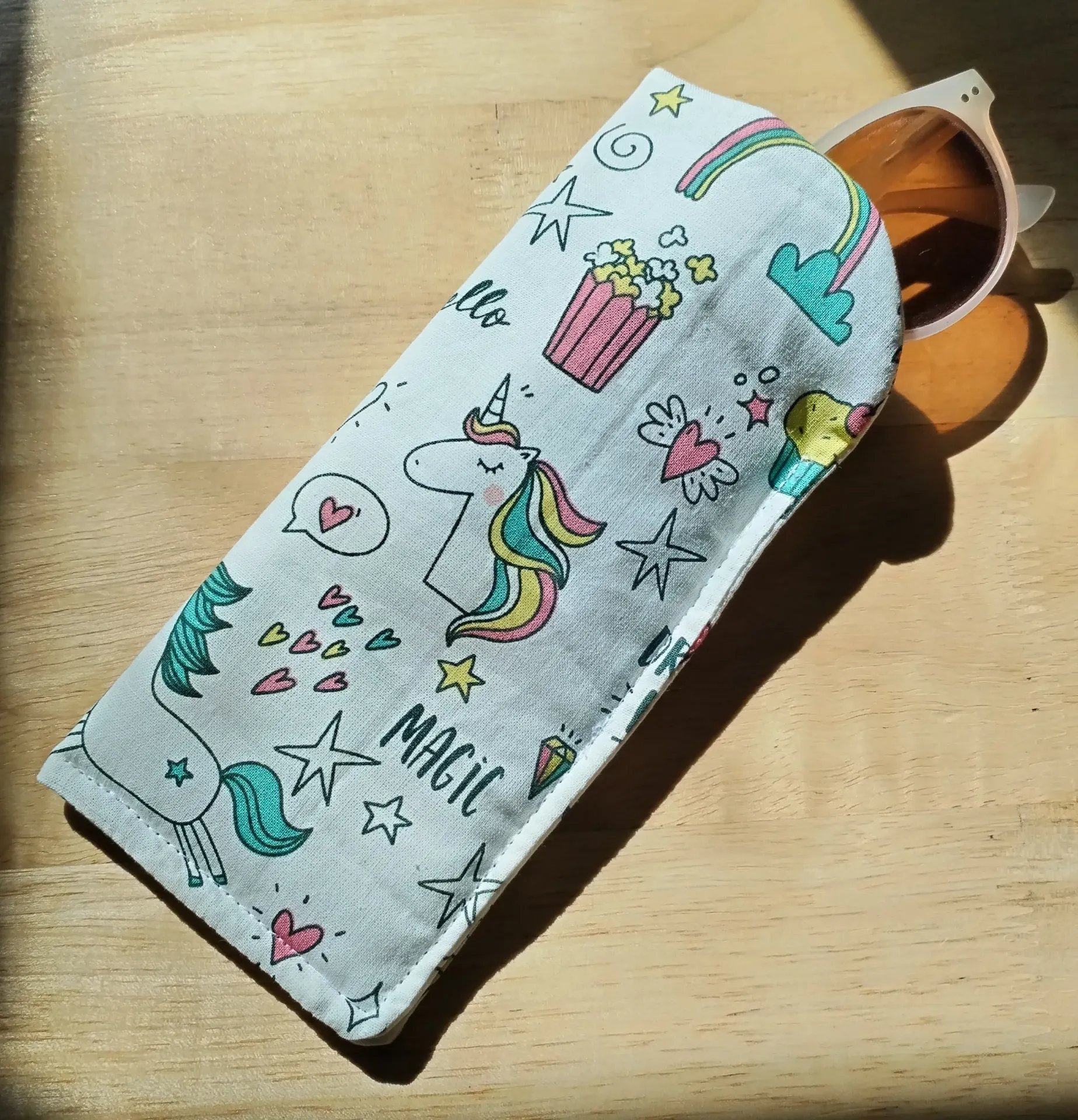 Etui à lunettes licorne